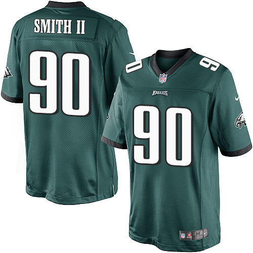 Youth Elite Marcus Smith II Nike Jersey Midnight Green Home - #90 NFL Philadelphia Eagles